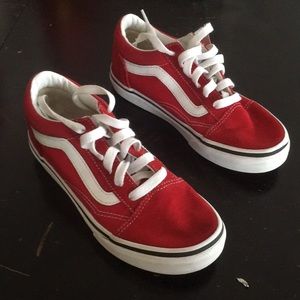 Vans Classic Slip-On Red white stripe suede/cotton